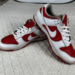 Nike Dunk Low DD1391-600 Championship Red White Men’s Size 10 Used